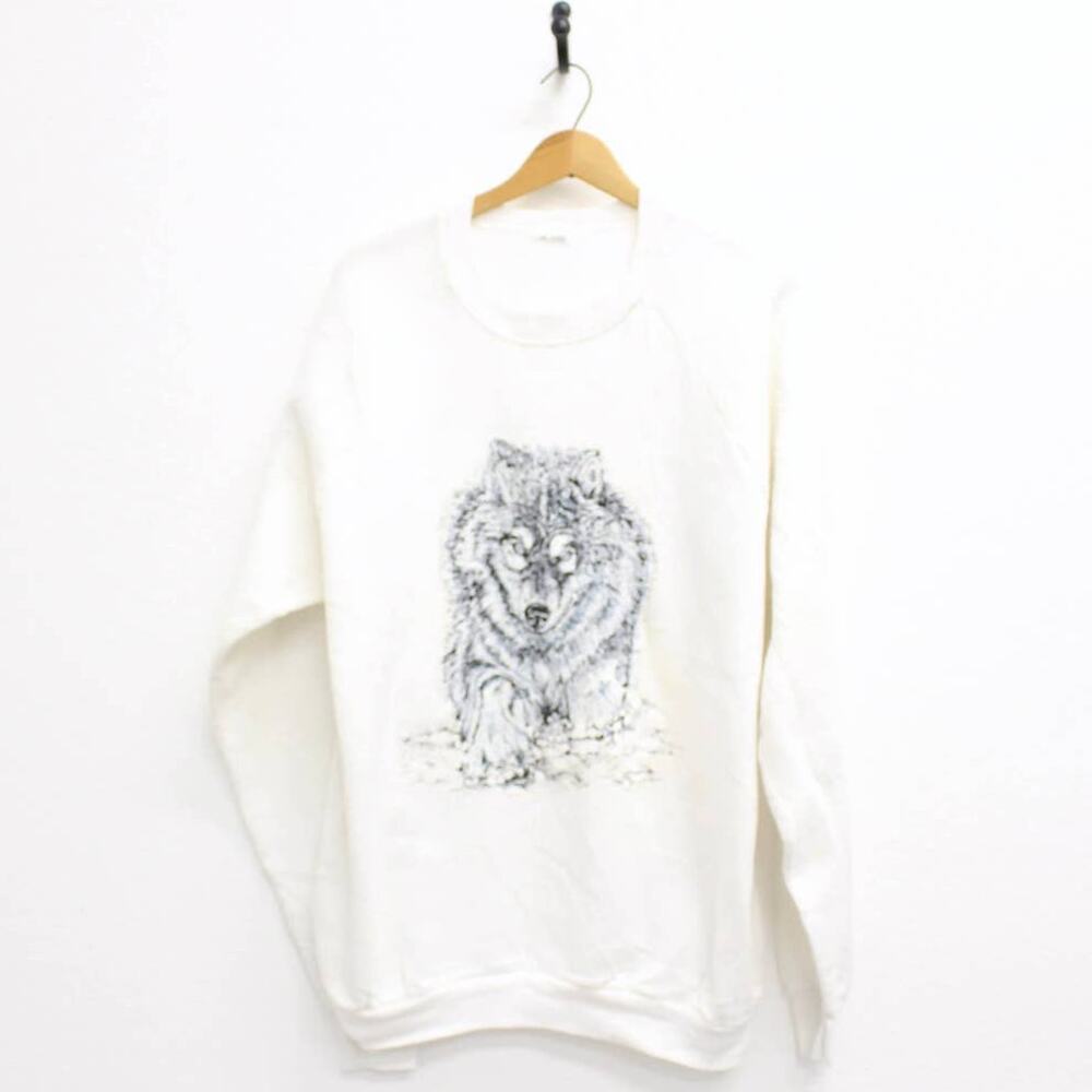 Vintage Snow Wolf Sweatshirt 2X XXL